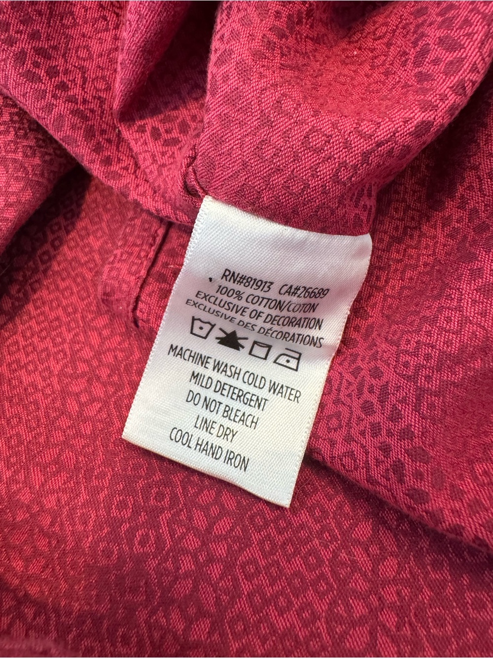 Robert Graham Men’s Red/Burgundy Button-Up Shirt - Picture 10 of 10